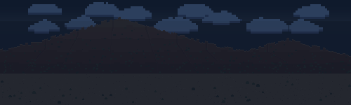 desert ground scene, night