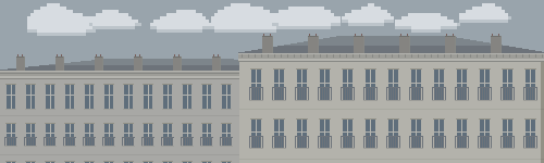 european ground scene, overcast