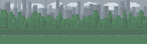 trees-city ground scene, overcast