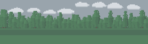 trees ground scene, overcast